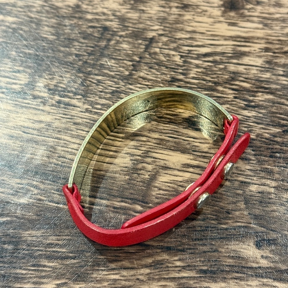 Furla Red and‎ Gold Wrap Bracelet